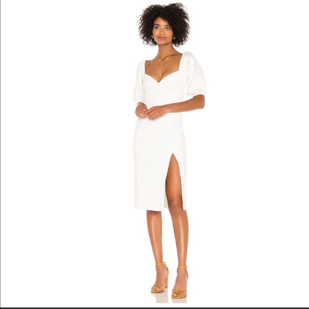 Song of Style Rosalie Midi Dress in White
